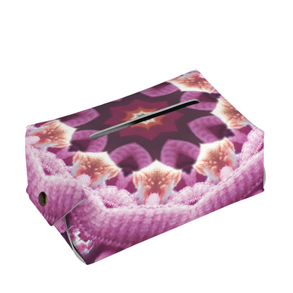 Pink Kaleidoscope Print Rectangle Tissue Box Cover