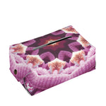 Pink Kaleidoscope Print Rectangle Tissue Box Cover