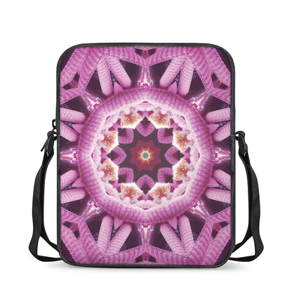 Pink Kaleidoscope Print Rectangular Crossbody Bag