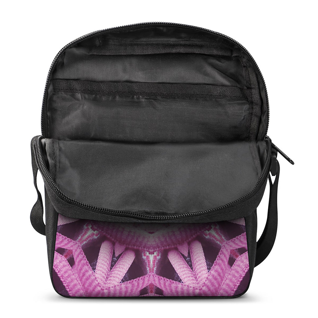 Pink Kaleidoscope Print Rectangular Crossbody Bag