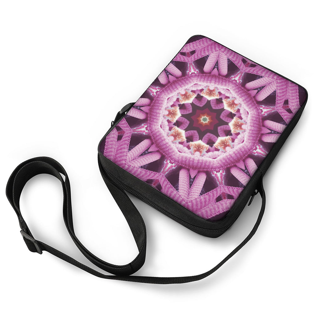 Pink Kaleidoscope Print Rectangular Crossbody Bag