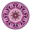 Pink Kaleidoscope Print Round Floor Mat
