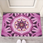 Pink Kaleidoscope Print Rubber Doormat