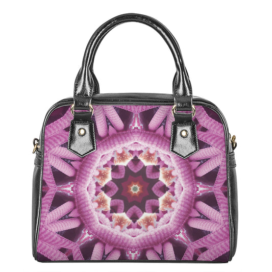 Pink Kaleidoscope Print Shoulder Handbag