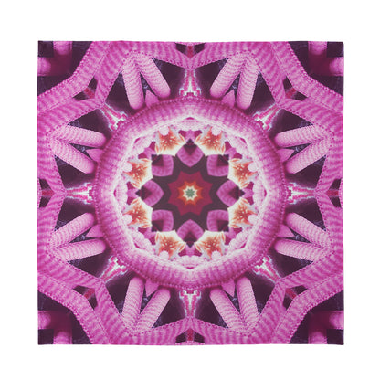 Pink Kaleidoscope Print Silk Bandana