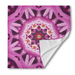 Pink Kaleidoscope Print Silk Bandana