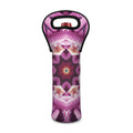 Pink Kaleidoscope Print Single Neoprene Wine Tote