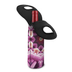 Pink Kaleidoscope Print Single Neoprene Wine Tote