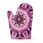 Pink Kaleidoscope Print Single Oven Mitt
