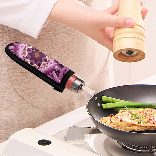 Pink Kaleidoscope Print Skillet Handle Cover