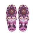 Pink Kaleidoscope Print Slippers