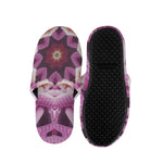 Pink Kaleidoscope Print Slippers