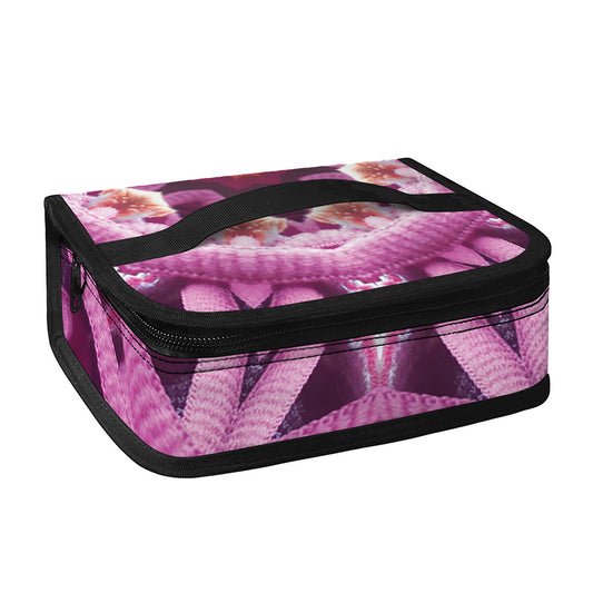 Pink Kaleidoscope Print Small Lunch Bag