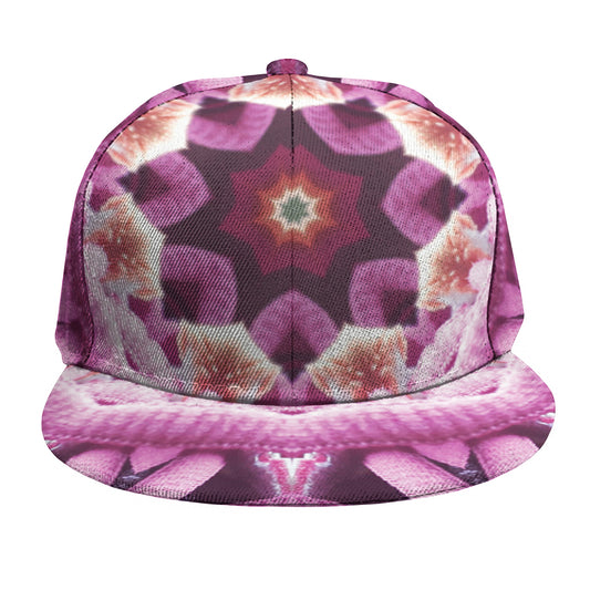 Pink Kaleidoscope Print Snapback Cap