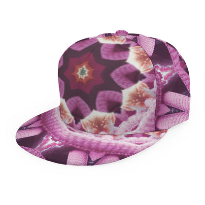 Pink Kaleidoscope Print Snapback Cap