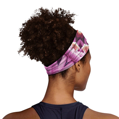 Pink Kaleidoscope Print Sports Headband