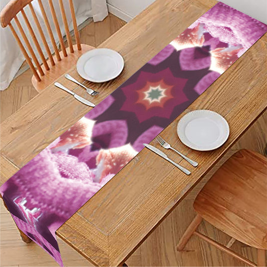 Pink Kaleidoscope Print Table Runner