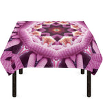 Pink Kaleidoscope Print Tablecloth