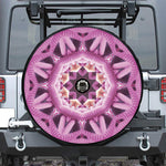 Pink Kaleidoscope Print Tire Cover With Camera Hole