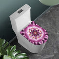 Pink Kaleidoscope Print Toilet Lid Cover