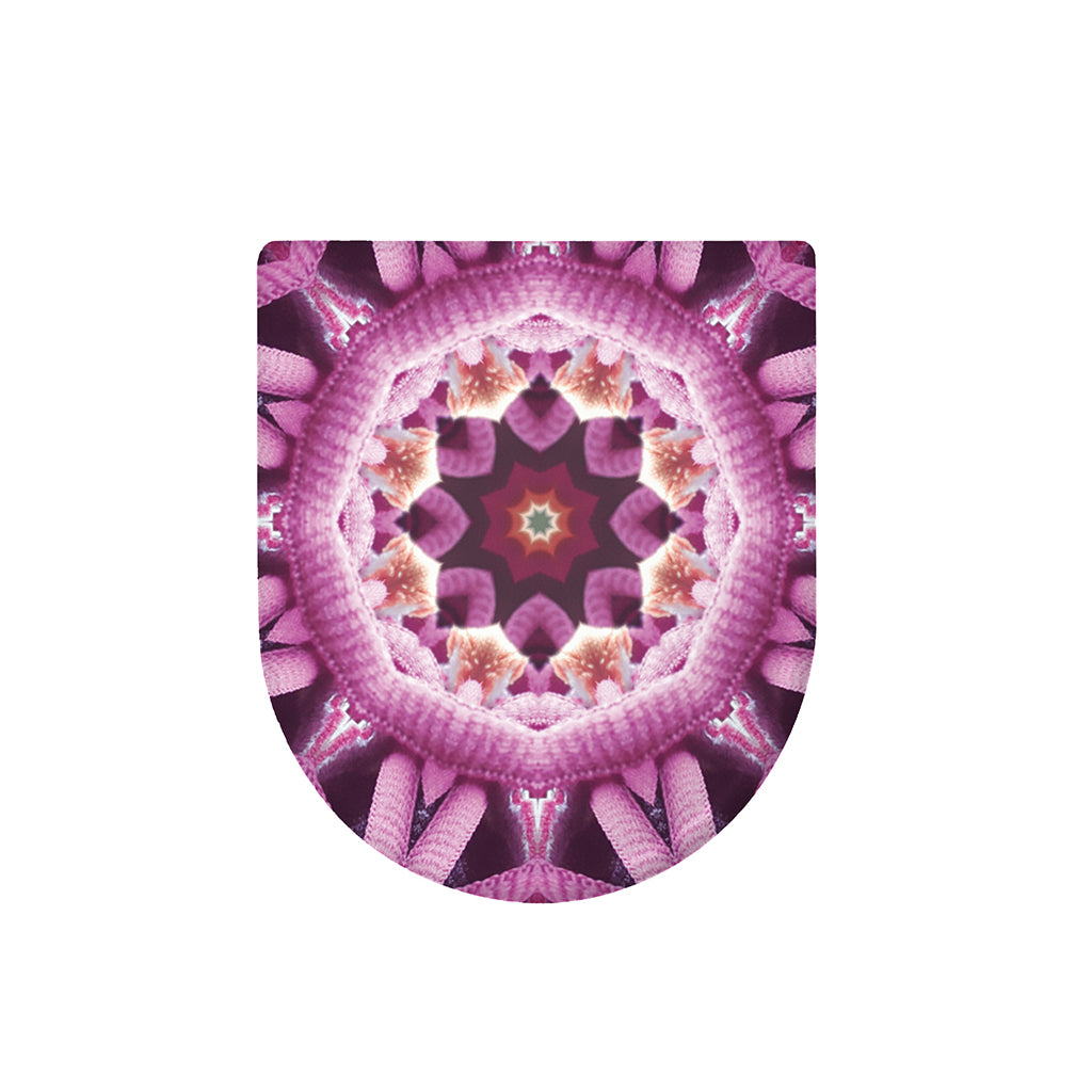 Pink Kaleidoscope Print Toilet Lid Cover