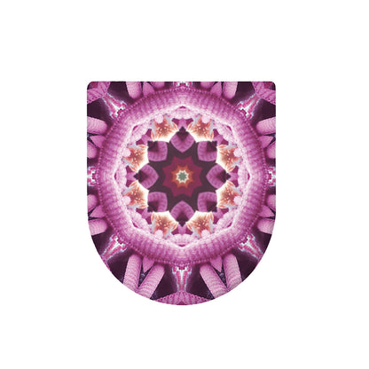 Pink Kaleidoscope Print Toilet Lid Cover