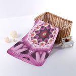 Pink Kaleidoscope Print Towel