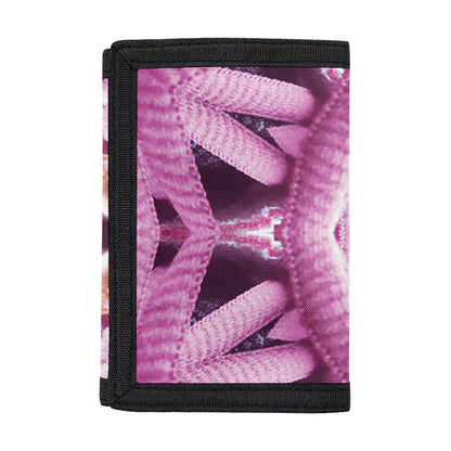 Pink Kaleidoscope Print Trifold Wallet