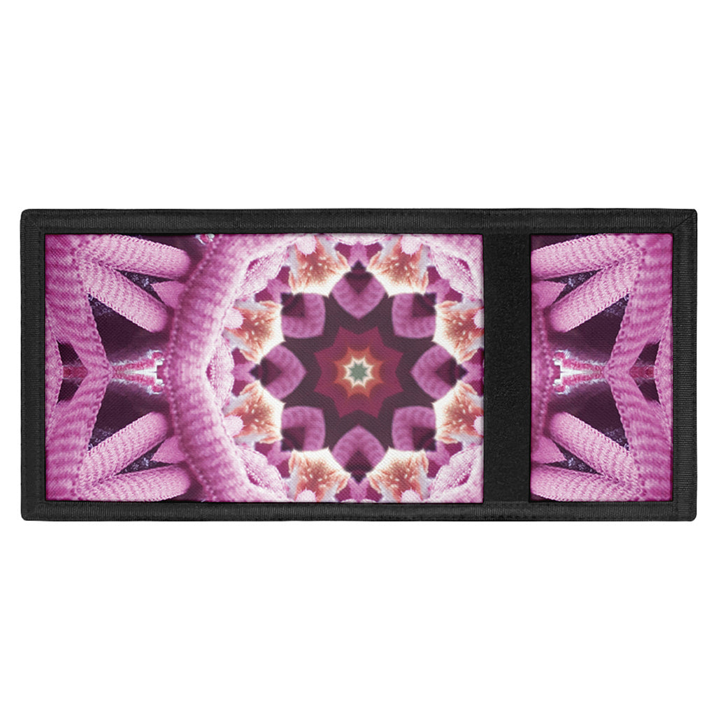 Pink Kaleidoscope Print Trifold Wallet