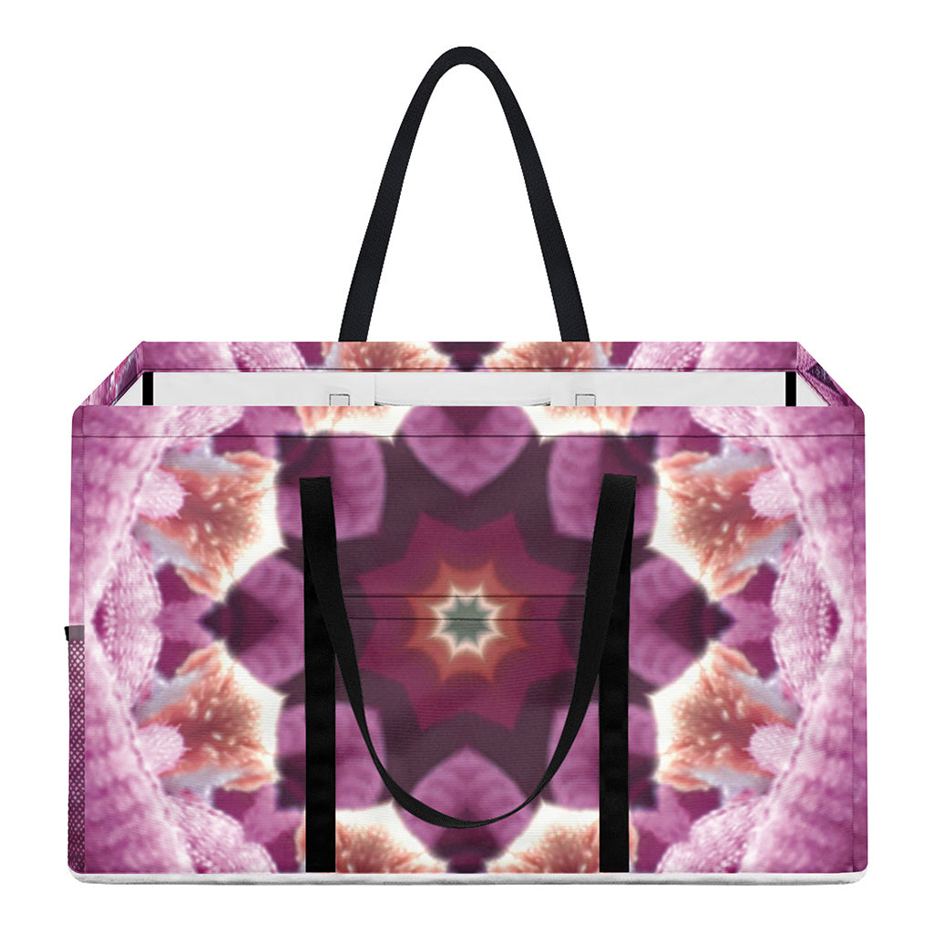 Pink Kaleidoscope Print Utility Tote Bag