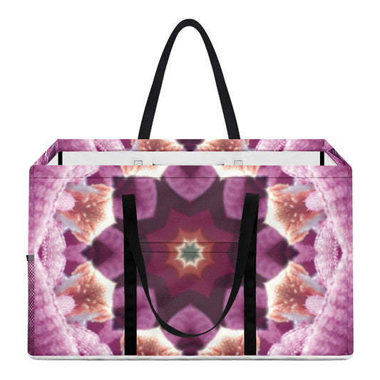 Pink Kaleidoscope Print Utility Tote Bag