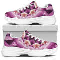 Pink Kaleidoscope Print White Chunky Shoes