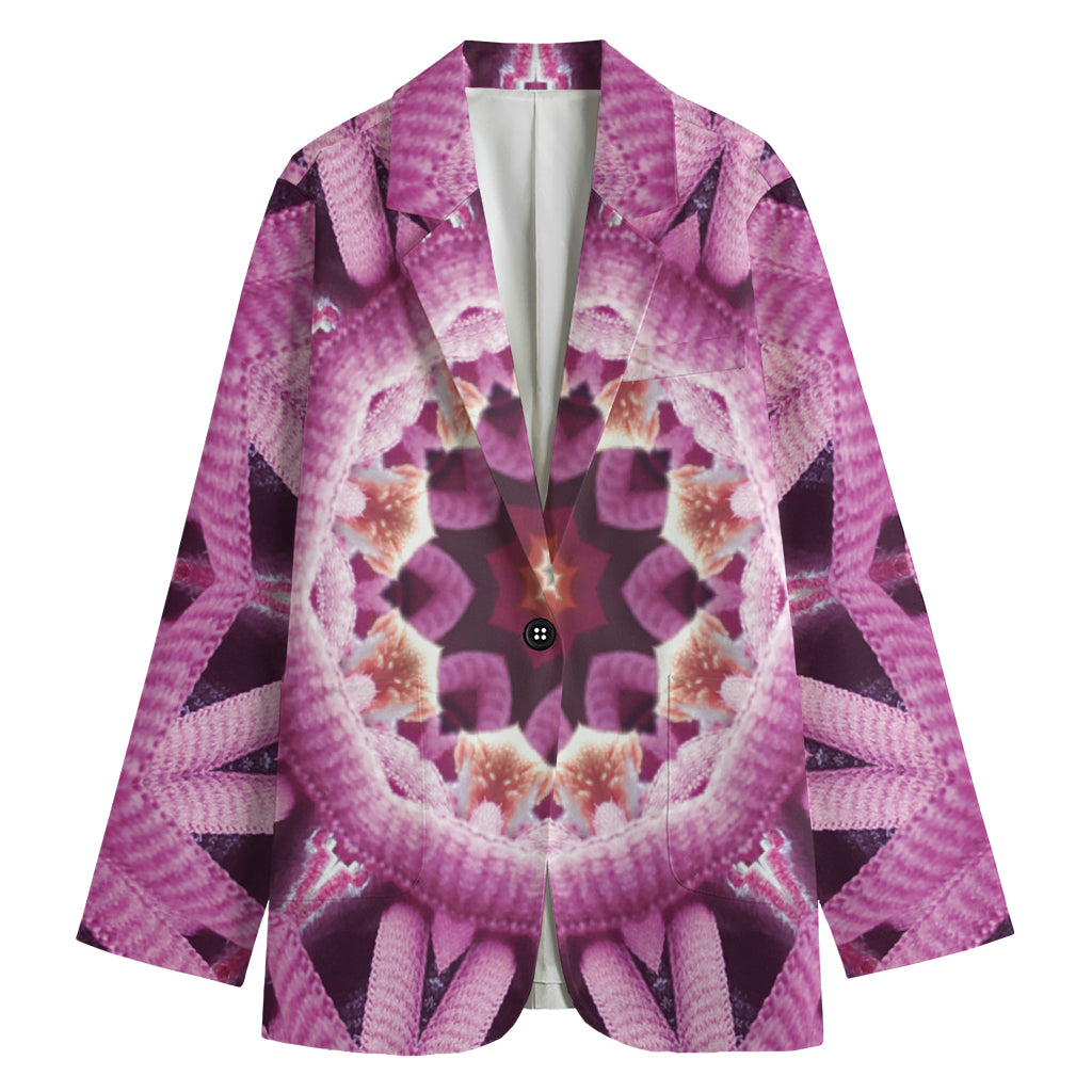Pink Kaleidoscope Print Women's Blazer