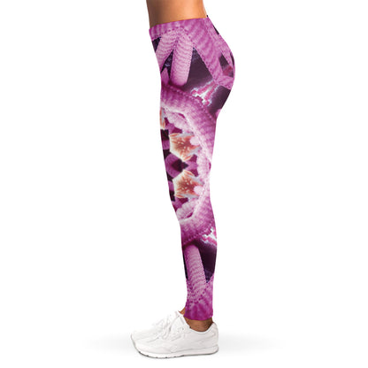 Pink Kaleidoscope Print Women's Leggings