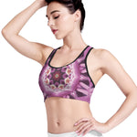 Pink Kaleidoscope Print Women's Sports Bra