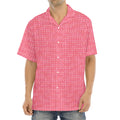 Pink Knitted Pattern Print Aloha Shirt