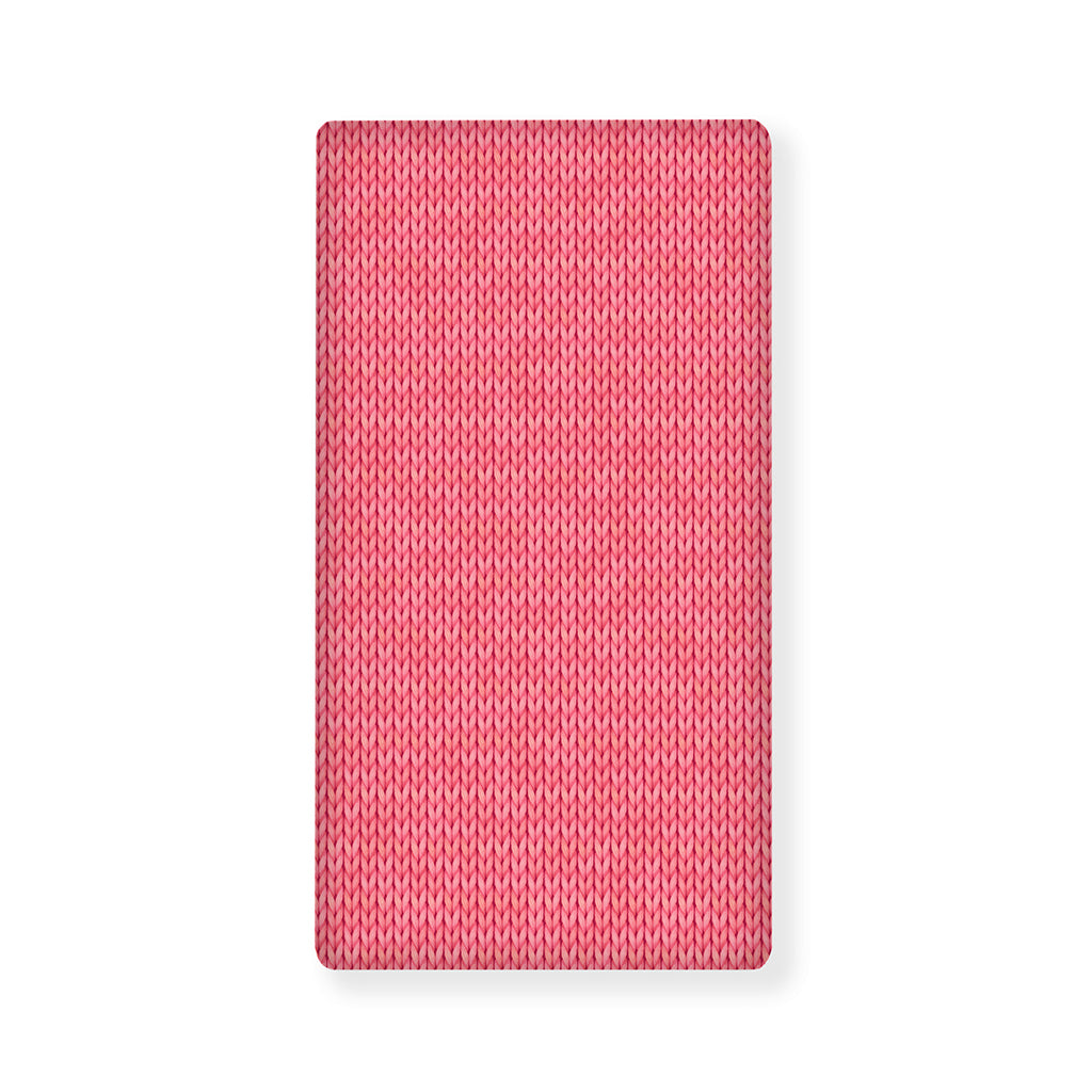 Pink Knitted Pattern Print Baby Crib Sheet