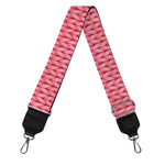 Pink Knitted Pattern Print Bag Strap