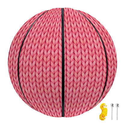 Pink Knitted Pattern Print Basketball