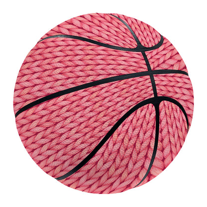 Pink Knitted Pattern Print Basketball