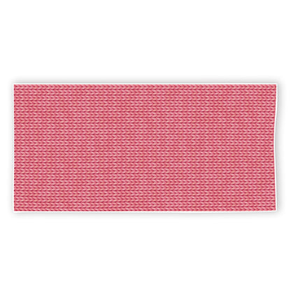 Pink Knitted Pattern Print Beach Towel