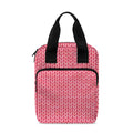 Pink Knitted Pattern Print Bible Tote Bag