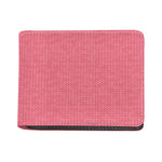 Pink Knitted Pattern Print Bifold Wallet