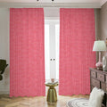 Pink Knitted Pattern Print Dimout Pencil Pleat Curtains