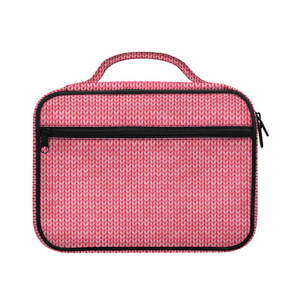 Pink Knitted Pattern Print Briefcase Bible Bag