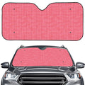 Pink Knitted Pattern Print Car Windshield Sun Shade