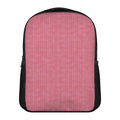 Pink Knitted Pattern Print Casual Backpack