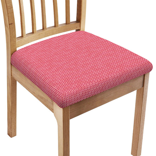 Pink Knitted Pattern Print Chair Cushion Cover