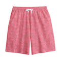 Pink Knitted Pattern Print Cotton Shorts