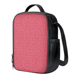 Pink Knitted Pattern Print Crossbody Lunch Bag